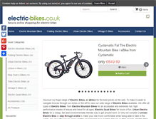 Tablet Screenshot of electric-bikes.co.uk