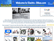 Tablet Screenshot of electric-bikes.com